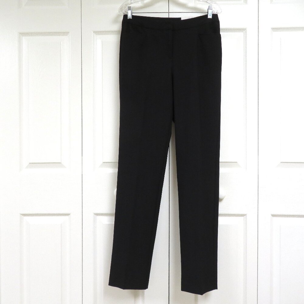 INC International Concepts Dress Pants 6 LONG Black Solid